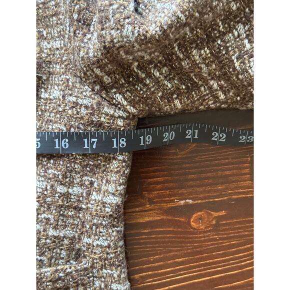 VTG Preppy Wool Blend Lined Waist Length Blazer Top S Brown Fall Trend City - Picture 11 of 13